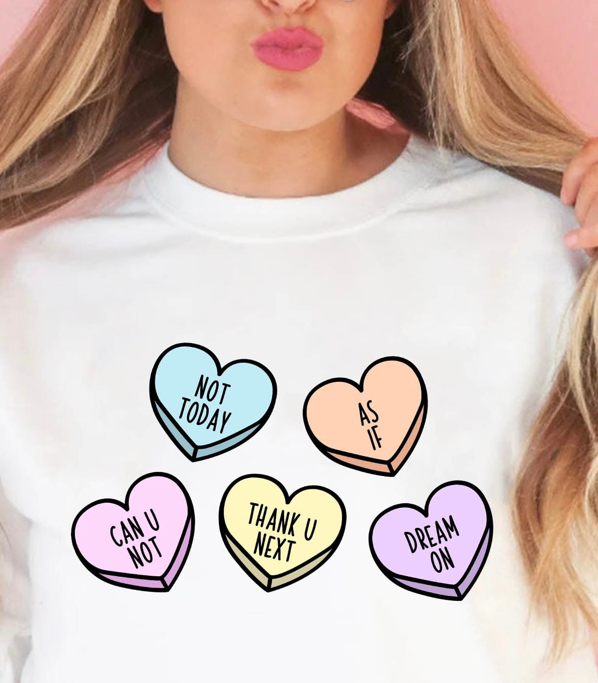 Bella+Canvas Candy Hearts T-Shirt